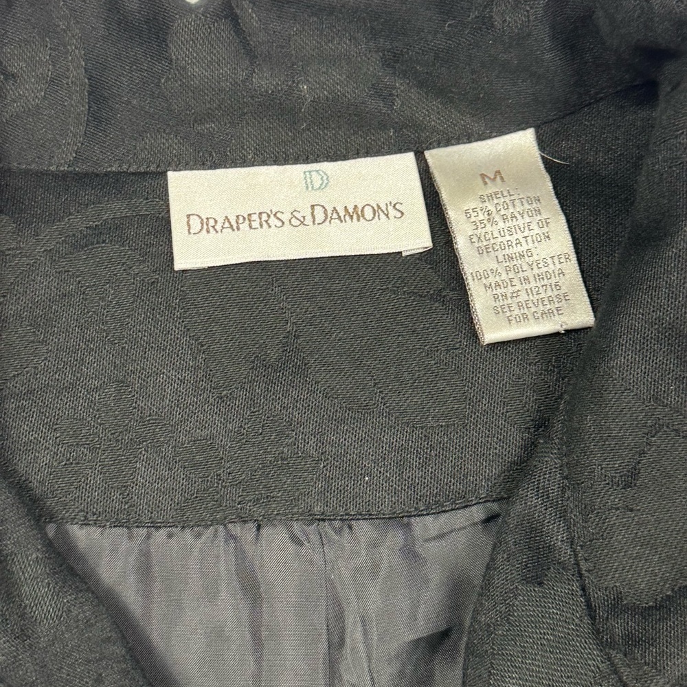 Vintage Draper’s & Damon’s Women’s Jacquard Classic Embellished Blazer Size M - Picture 9 of 9